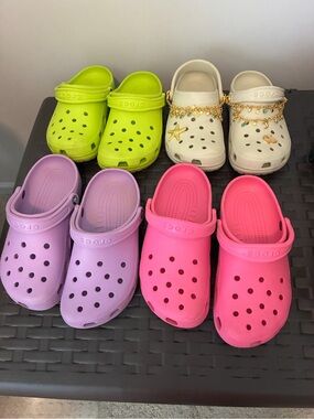 7 pair Crocs, authentic, women size 8
